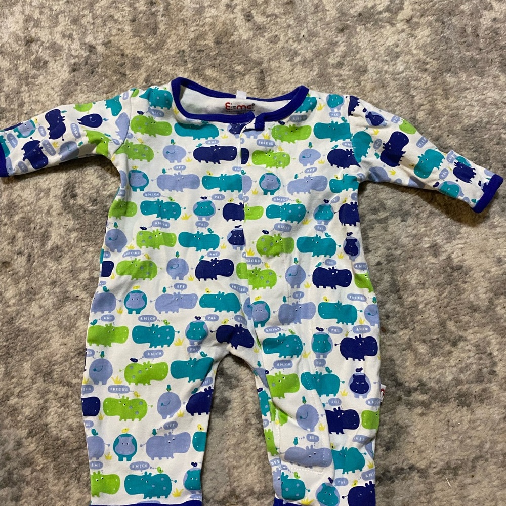 Magnetic Me Snap Hippo Snap Romper